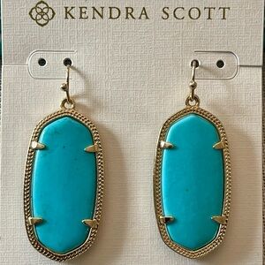 Kendra Scott Turquoise Goldtone Earrings